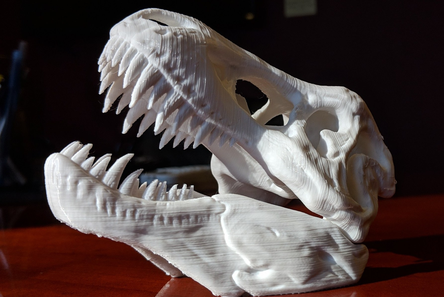 3d printed t-rex head